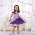 wholesale baby clothes ruffle purple princess dresses